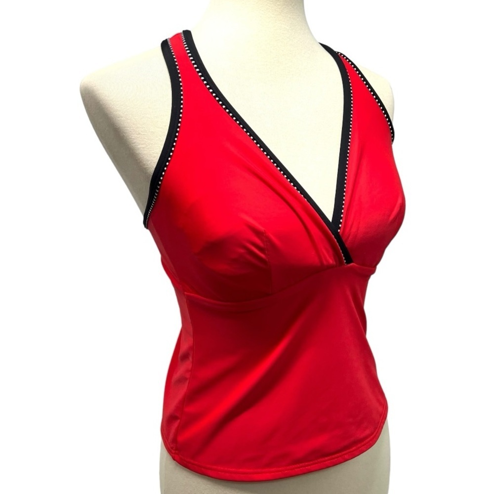 MiracleSuit Red Tank Style Swim Beach Tankini Top Women’s 8D - Picture 8 of 10